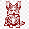 Creative Welsh Corgi Template - Free PNG