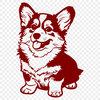 Free Sitting Welsh Corgi - SVG