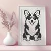 Unique Welsh Corgi In SVG