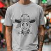 Classic Cowboy SVG Illustration A digital illustration of a cowboy in a classic pose, suitable for use as clip art or vector graphics.