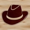 Classic Western Chapeau Illustration A vector illustration of a classic cowboy hat with wide brim and high crown.