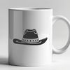 Western Style Graphic Design Element A traditional Western-style cowboy hat, suitable for various graphic designs and vector projects.