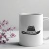 A classic western-style hat with a wide brim and high crown, ideal for vector designs and digital crafts.