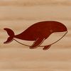 An editable digital design of a whale featuring crisp lines and clean edges suitable for various applications.