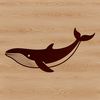 Whale SVG Clipart Template A detailed vector illustration of a whale in profile, suitable for commercial or personal projects.