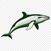 Illustrative vector whale icon designed for cutting machines and digital art projects.