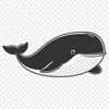 Whale silhouette vector art design for commercial or personal use in digital formats such as SVG.