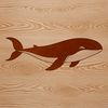 Free Whale SVG Cut File for Cricut and Laser Cutter A large marine mammal swimming in the ocean, rendered as a digital vector graphic.