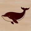 Underwater Illustration in SVG Format A digital illustration of a whale in vector format, suitable for commercial or personal use.