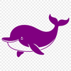 An SVG graphic of a whale designed for cutting with a Cricut or laser cutter machine.