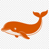 Whale Outline Vector Art A detailed outline of a whale in vector format.