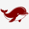 Silhouette Whale Illustration SVG Cut File A simple vector illustration of a whale in silhouette, suitable for digital cutting machines like Cricut.