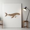Beautiful Free SVG Whale Design A vector illustration of a whale in silhouette.