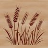 Stylized Wheat Illustration for Cutting Machines A stylized illustration of a wheat plant, suitable for vector graphics and cutting machines.