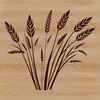 Free Vector Stalk of Wheat Illustration A simple illustration of a stalk of wheat, suitable for use in graphic design.
