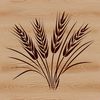 A simple outline illustration of a wheat stalk, suitable for commercial or personal use.