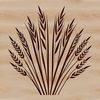 Wheat Crop Illustration A stylized illustration of a wheat crop in vector format.