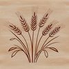 Simple Ear of Wheat SVG Design A simple vector illustration of a single ear of wheat.