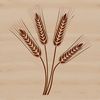 Free Stylized Wheat Grain Vector Icon A stylized illustration of a wheat grain, created as a scalable vector graphic (SVG) for commercial or personal use.