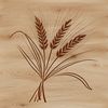 Vector Wheat Illustration A detailed illustration of a wheat stalk in vector format, suitable for cutting machines and laser engraving.