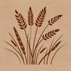 Wheat Illustration Vector Graphics A simple vector illustration of a wheat stalk.