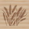 Simple Wheat Silhouette Vector A vector illustration of a wheat plant in a simple silhouette style.