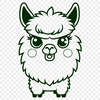 Free Alpaca Clip Art Download An illustration of a South American camelid with soft fur and a gentle face.