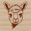 Beautiful Alpaca Icon An icon representation of an alpaca in vector format suitable for various design applications.