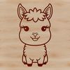 Whimsical South American Camelid A high-quality digital image of a South American camelid animal with soft fur.