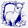Adorable Alpaca Vector Graphics Design An illustration of a domesticated South American camelid animal with a fuzzy coat.
