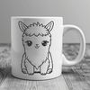 Cute Alpaca Vector Graphic Alpaca illustration in a simple vector format suitable for digital design projects.