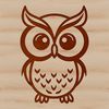 Adorable Owl Vector Graphic A simple line drawing of a cute owl, suitable for vector art and digital design.