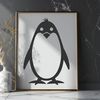 Cold Climate Penguine Graphic A digital illustration of a penguin standing on ice.