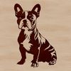 Cute Boston Terrier Sitting Vector Art Boston Terrier sitting illustration in vector format