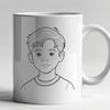 Young Boy Face Illustration A young male child's face illustration in vector format.