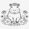 Semi-Aquatic Rodent Illustration A large semi-aquatic rodent native to South America.