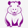 Capybara Clip Art Vector Image SVG graphic design featuring a capybara animal, ideal for clip art use in digital projects.