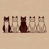 Whimsical Feline Illustrations A detailed illustration of a domestic cat in various poses and textures.