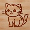 Sitting Kitty Graphic Clipart A vector illustration of a domesticated cat in a sitting position.