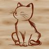 Whiskered Friend Vector Graphics Adorable kitten sitting on a background, designed as vector art.