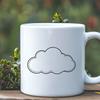 Beautiful Sky Blue Background Cloud A high-quality vector illustration of a puffy white cloud against a light blue sky.