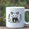 A realistic illustration of a possum in a natural environment, ideal for vector art designs.