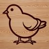 Hand-Drawn Bird Illustration Simple line drawing of a cute bird in vector format.