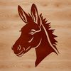 Adorable Donkey Face Vector SVG illustration of a donkey's head, suitable for vector design and cutting machine use.