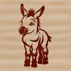 Donkey Silhouette Vector A vector illustration of a standing donkey in a neutral background.
