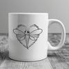 Stylized Dragonfly with Heart Motifs Vector design featuring a stylized dragonfly surrounded by heart motifs, suitable for various applications.