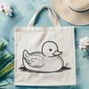 Simple Bird Graphic Design A simple illustration of a duck, suitable for use in various graphic designs.