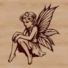 A whimsical illustration of a mythical fairy character in a fantasy setting.