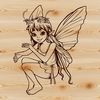 Whimsical Vector Design Character An elegant vector design featuring a delicate fairy character with intricate details.