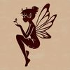 A vector graphic design featuring a delicate and ornate fairy character.